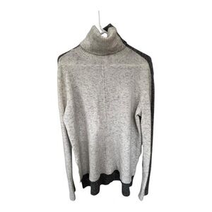 Athleta Two-Tone Gray Turtleneck Sweater